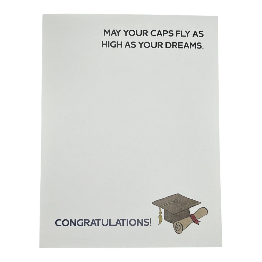 May Your Caps Fly as High as your Dreams Card