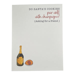 Santa Cookies and Champagne Card